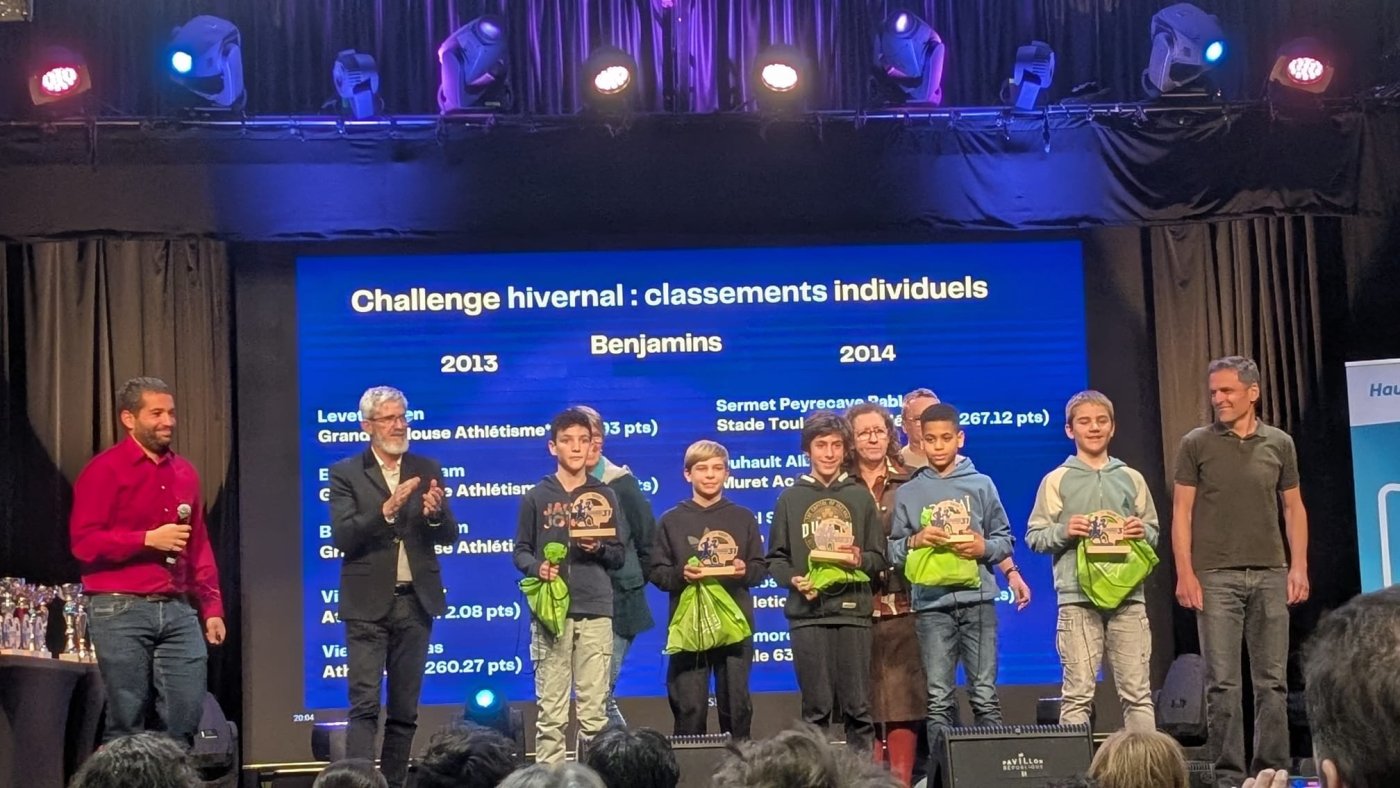 Un de nos athlète benjamin récompensé au challenge hivernal "Robert Dedieu" BE-MI