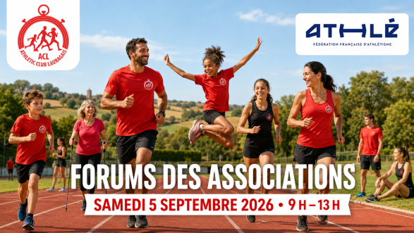 Venez découvrir les activités de l’Athlétic Club Lauragais lors des forums des associations, le samedi 5 septembre 2026 de 9 h à 13 h.
